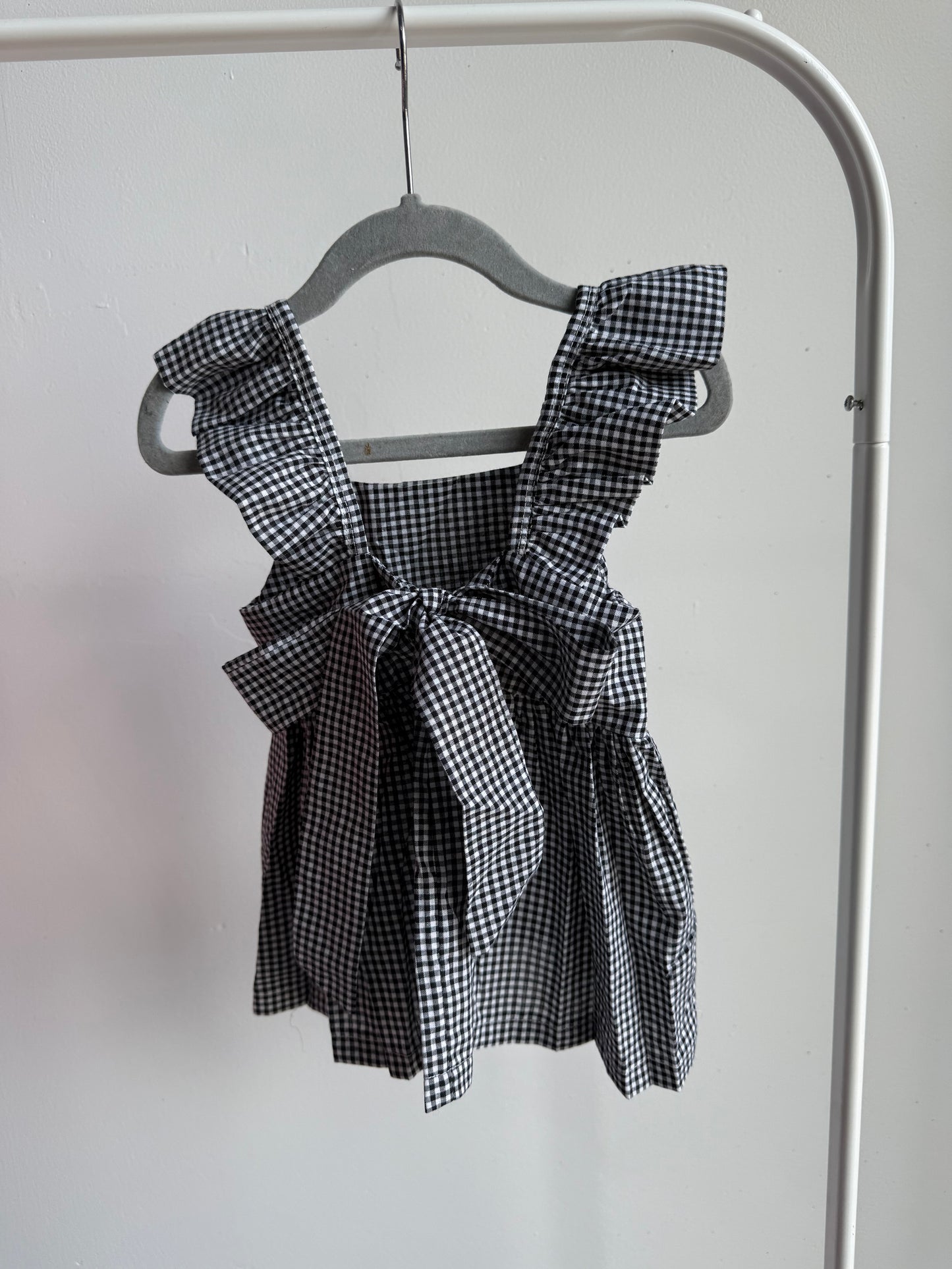 GINGHAM BOW DRESS