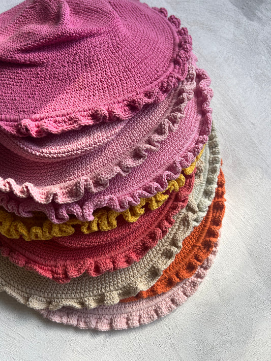 CROCHET FRILL HAT