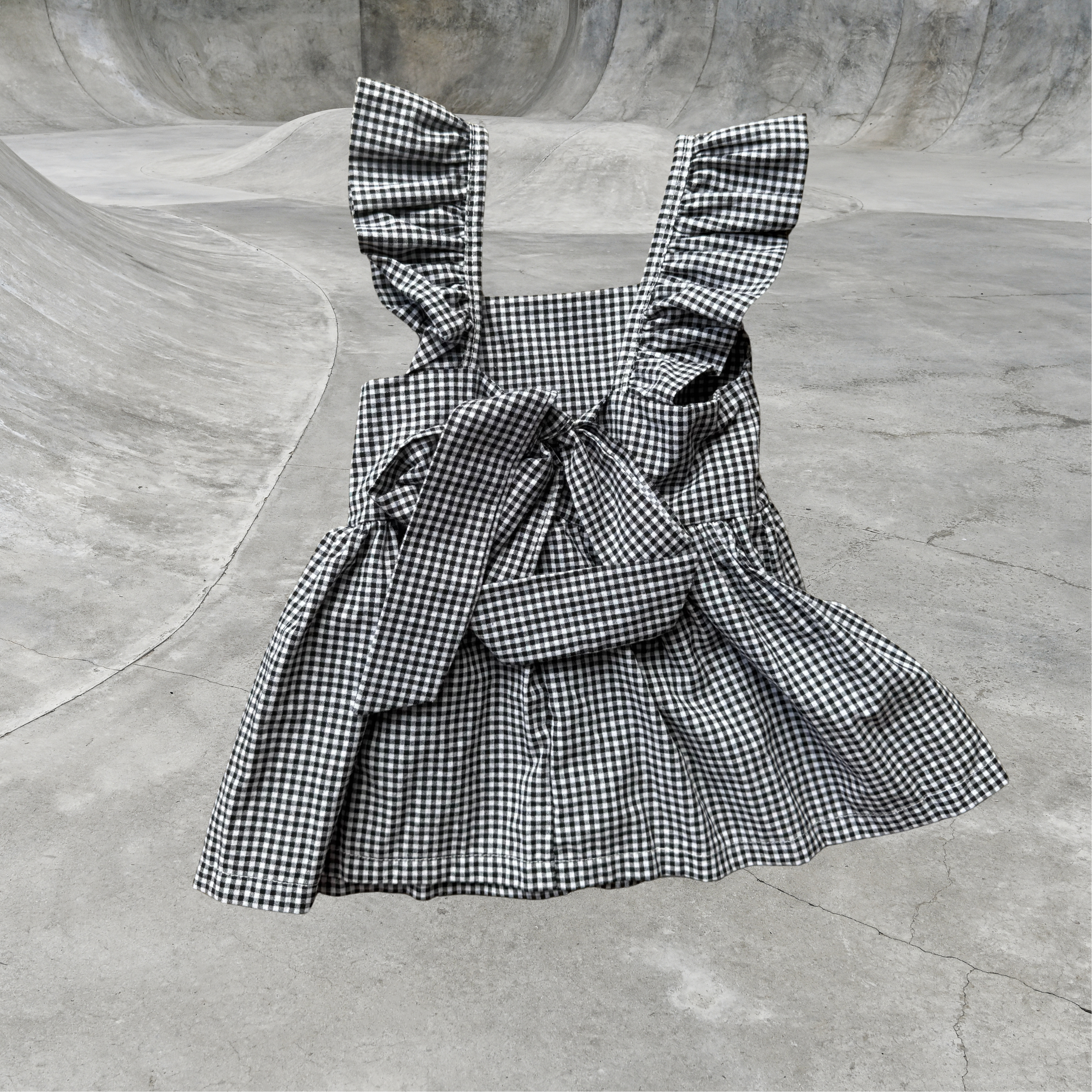 GINGHAM BOW DRESS