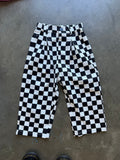 Checkerboard pants black size 4