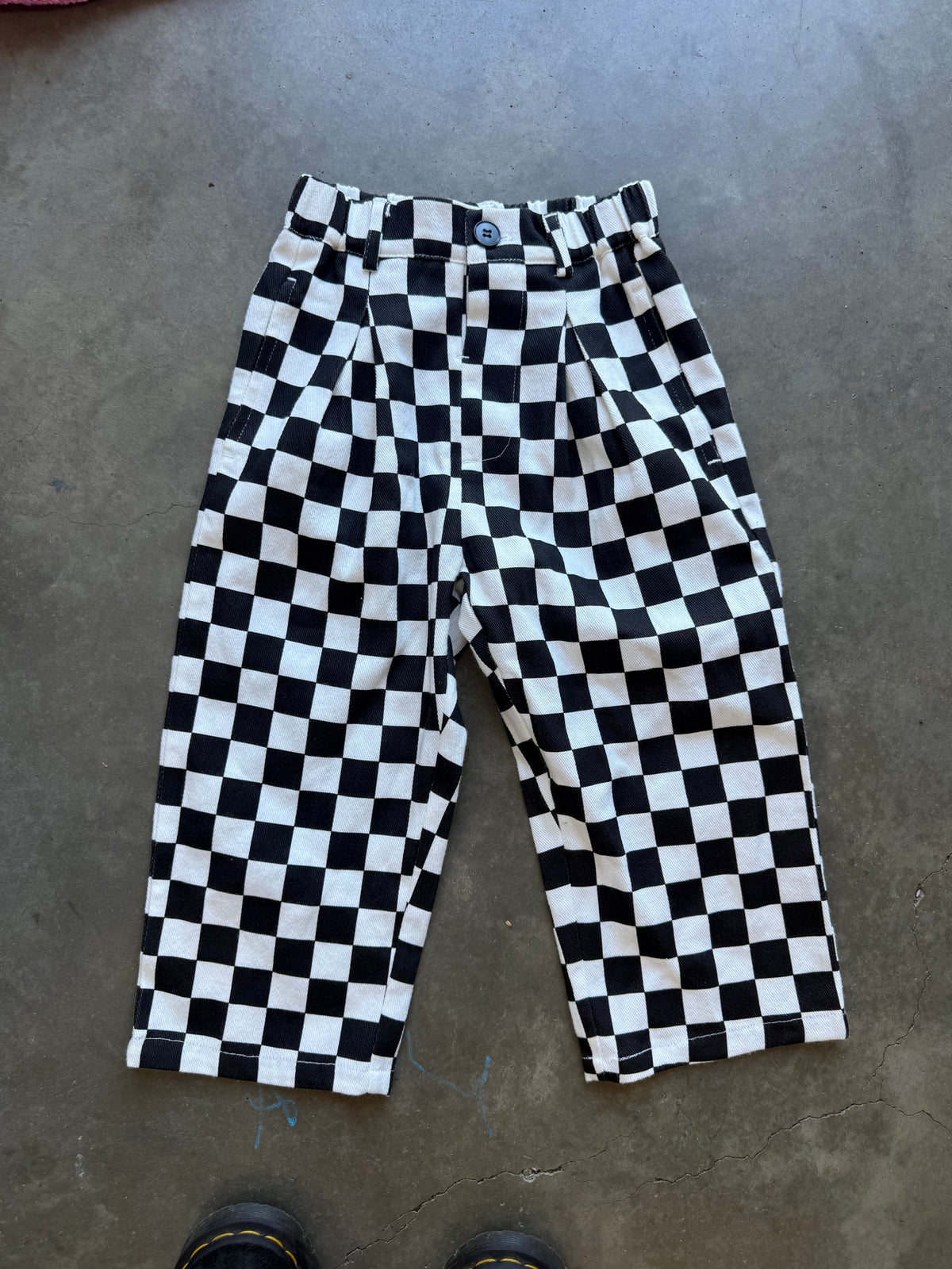 Checkerboard pants black size 4