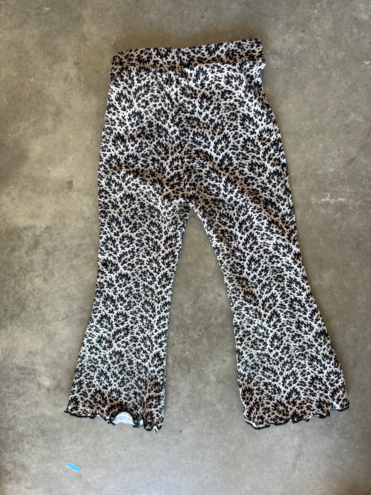 Leopard print flares size 1-2
