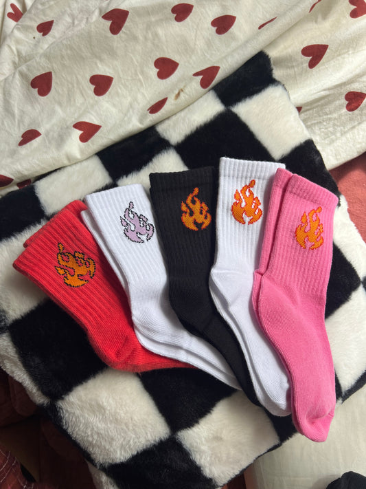 NEW CREW FLAME SOCKS