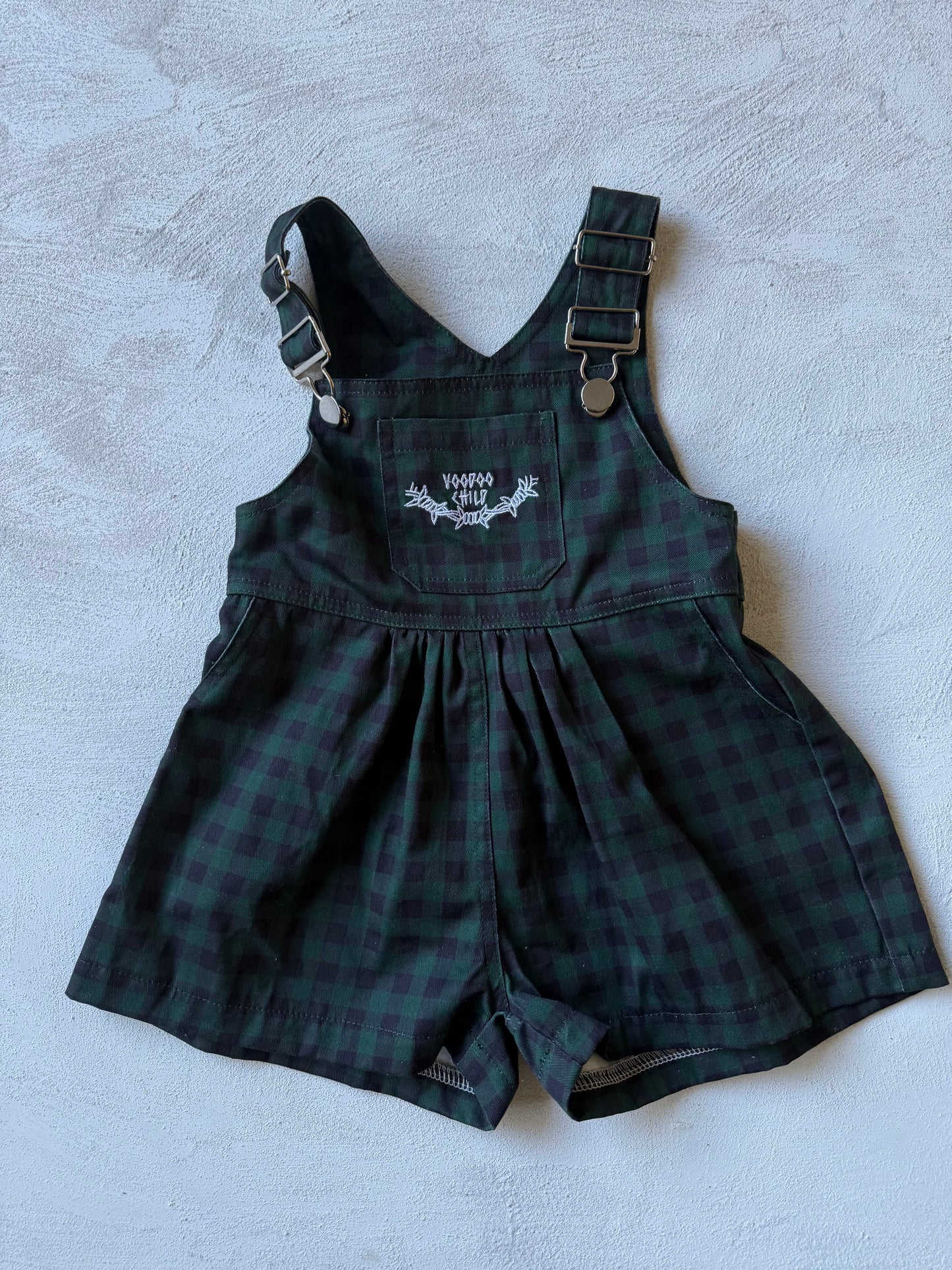 Plaid overalls