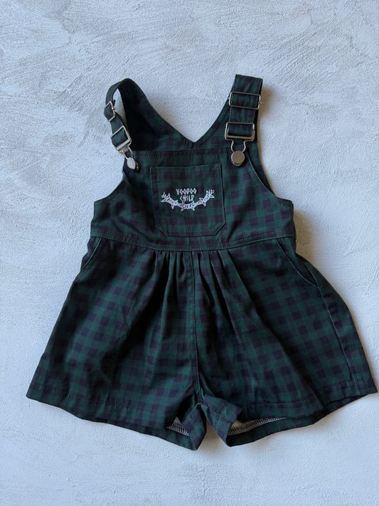 Plaid overalls