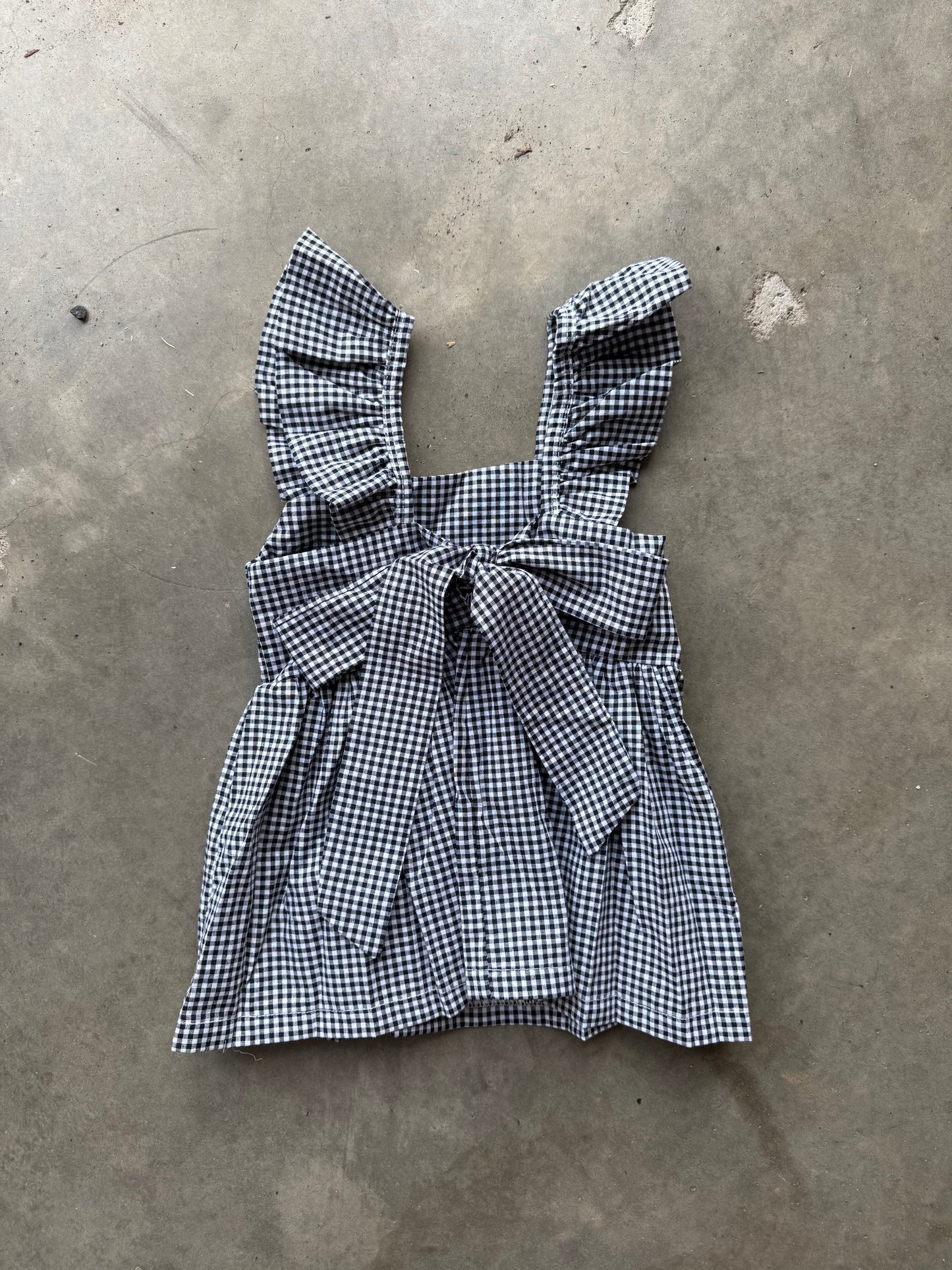 GINGHAM BOW DRESS