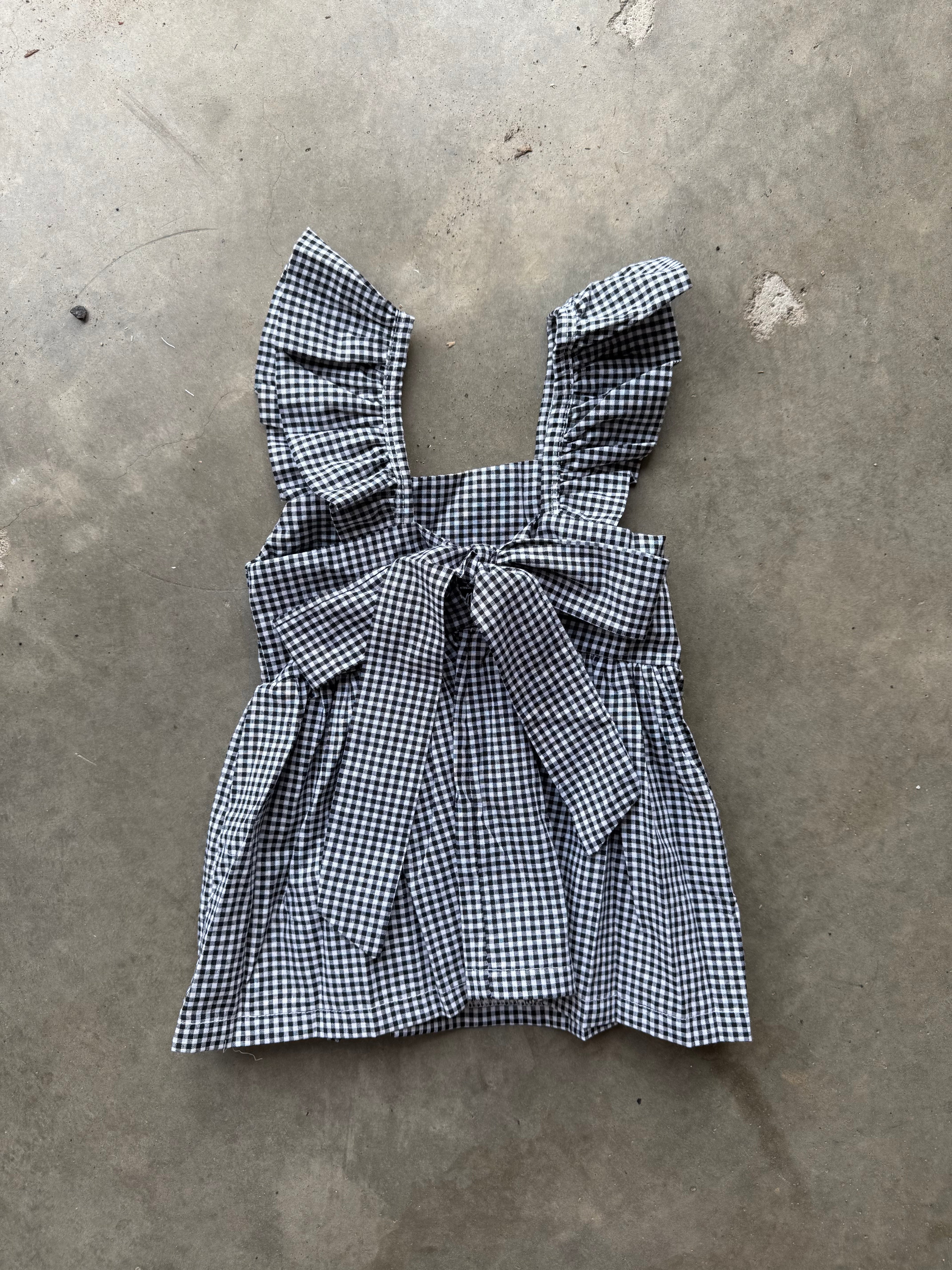 GINGHAM BOW DRESS