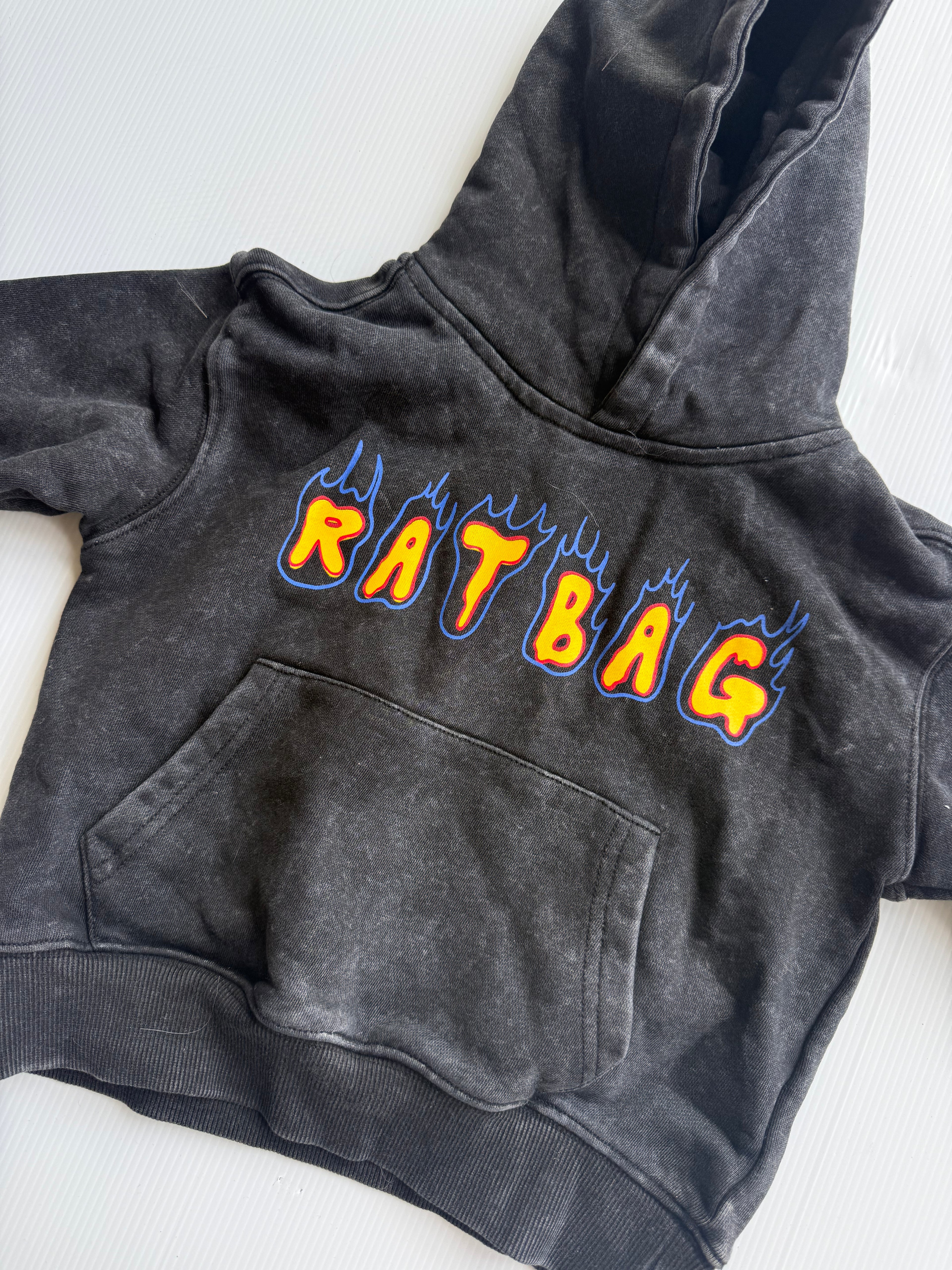 XS stone wash ratbag hoodie