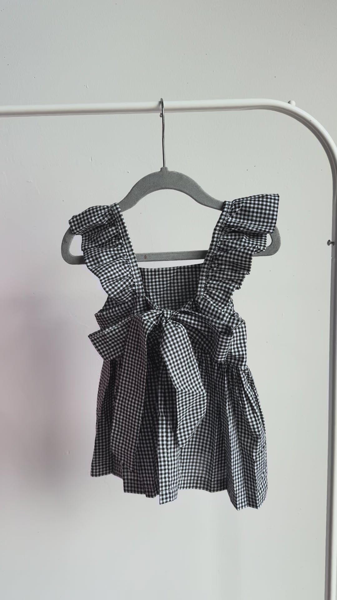 GINGHAM BOW DRESS